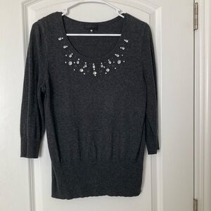 Worthington beaded neck sweater